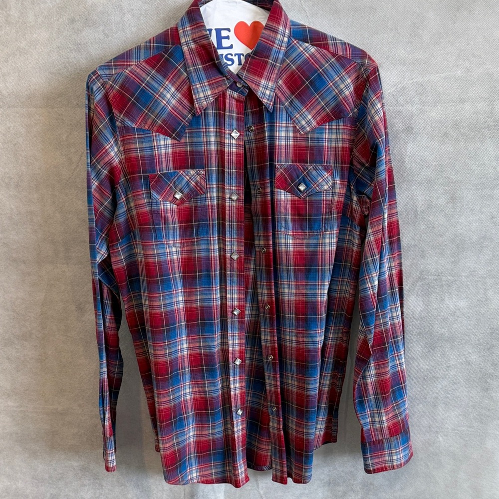 Wrangler Red and Blue Plaid Blouse